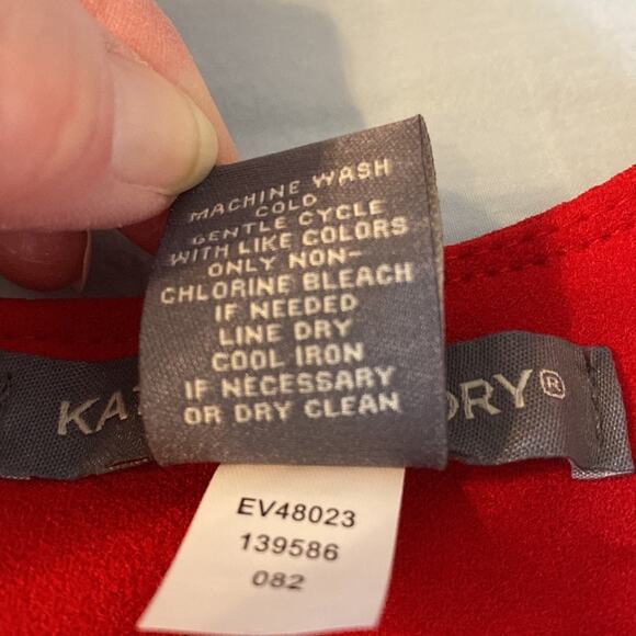 Kate & Mallory Red Stretch Crepe Sheath Dress Size Large - Picture 5 of 7